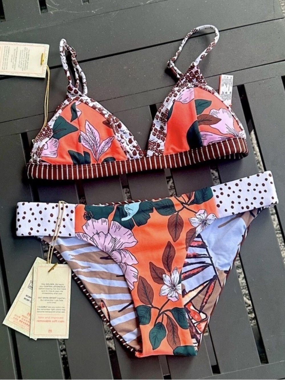 🏵️(SET) Maaji Poppy Affair/Sandy Docks Reversible Bikini.